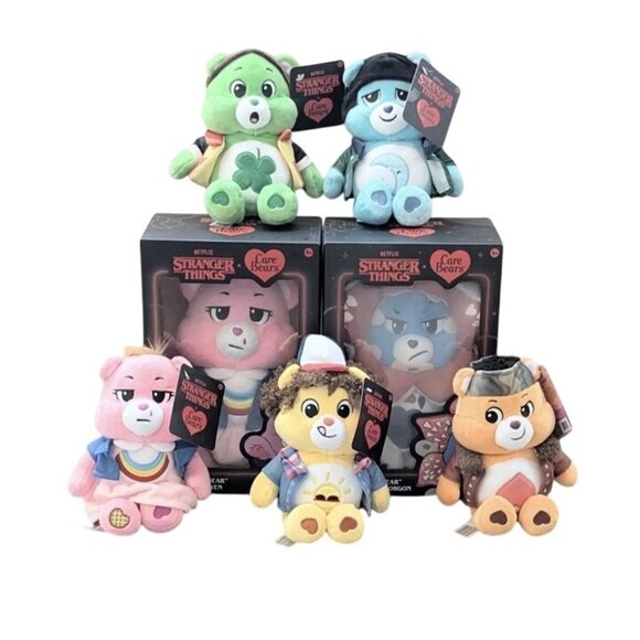 Netflix Care Bears x Stranger Things FULL SET OF SEVEN, IN HAND - FAST SHIPPING